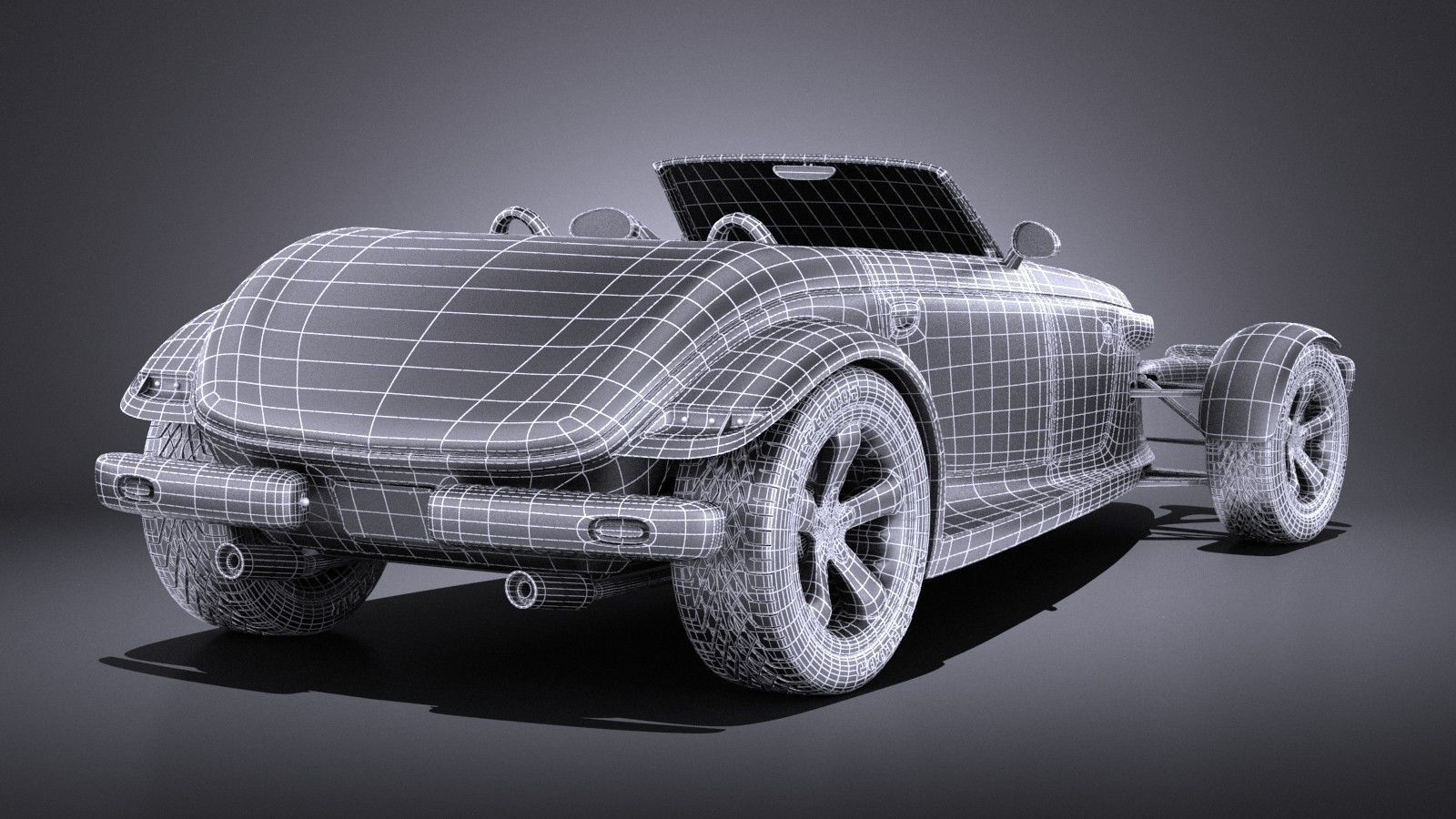 Plymouth Prowler stock 1997-2002 VRAY 3D model_18