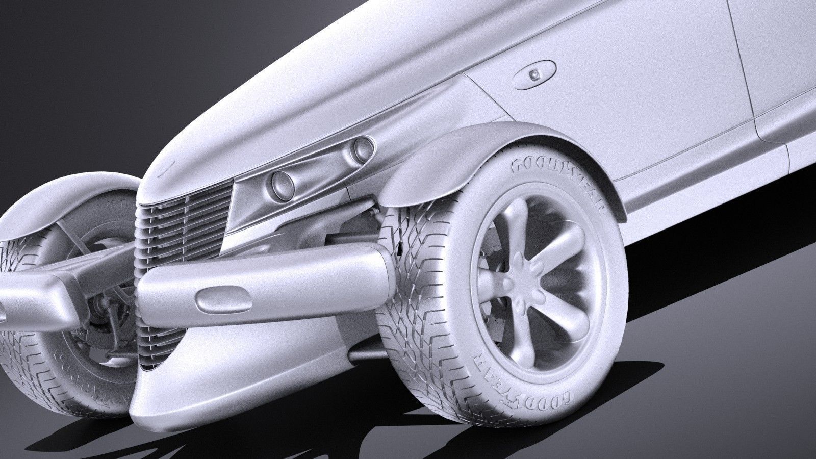 Plymouth Prowler stock 1997-2002 VRAY 3D model_9
