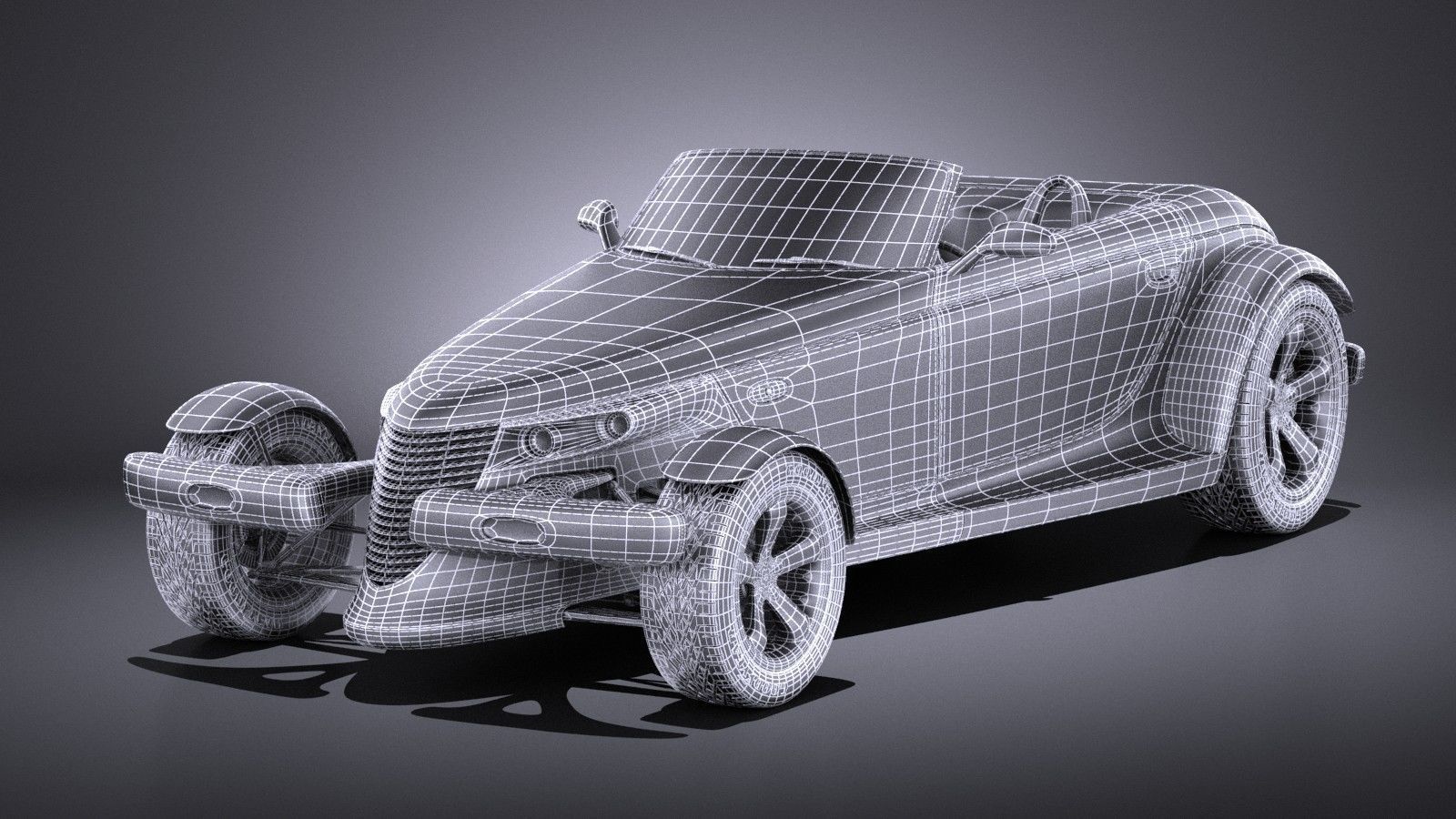 Plymouth Prowler stock 1997-2002 VRAY 3D model_17