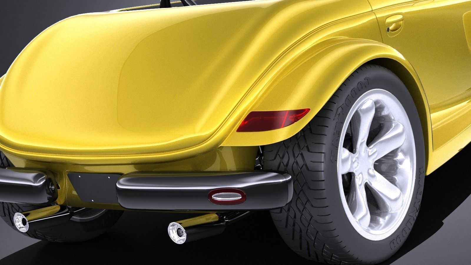 Plymouth Prowler stock 1997-2002 VRAY 3D model_3