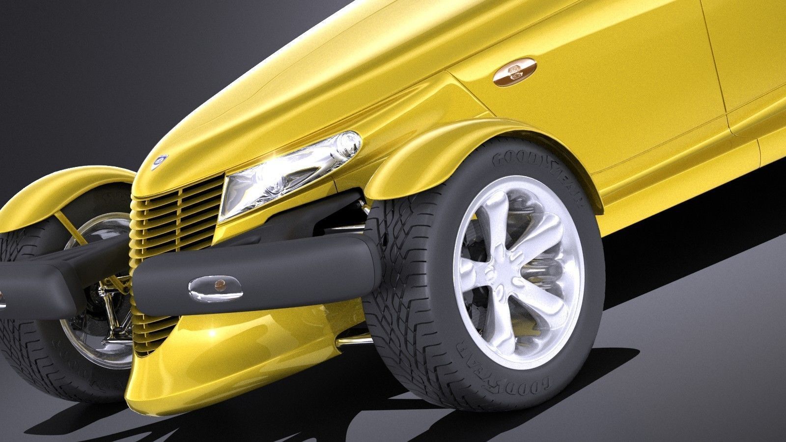 Plymouth Prowler stock 1997-2002 VRAY 3D model_2