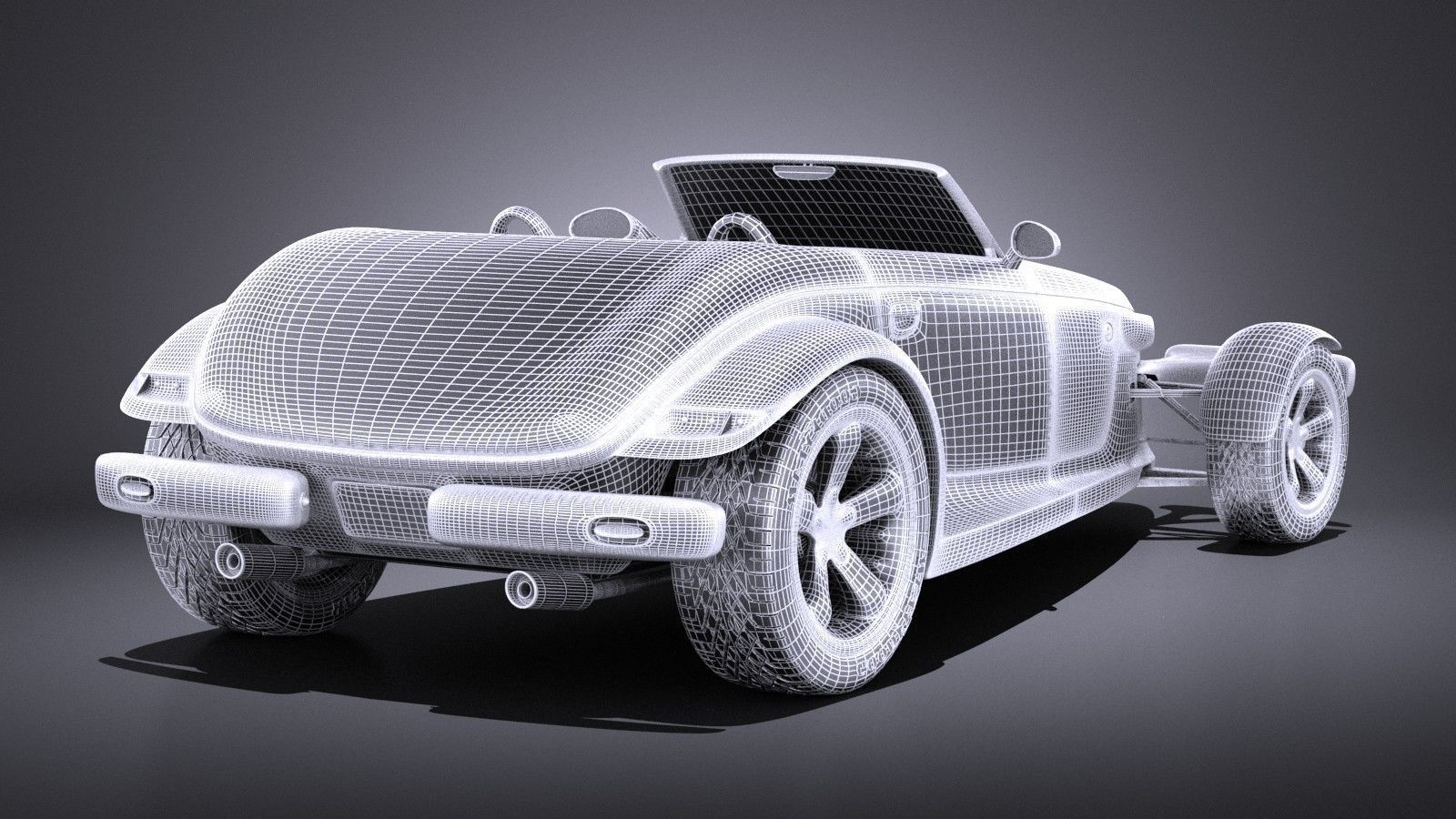 Plymouth Prowler stock 1997-2002 VRAY 3D model_16