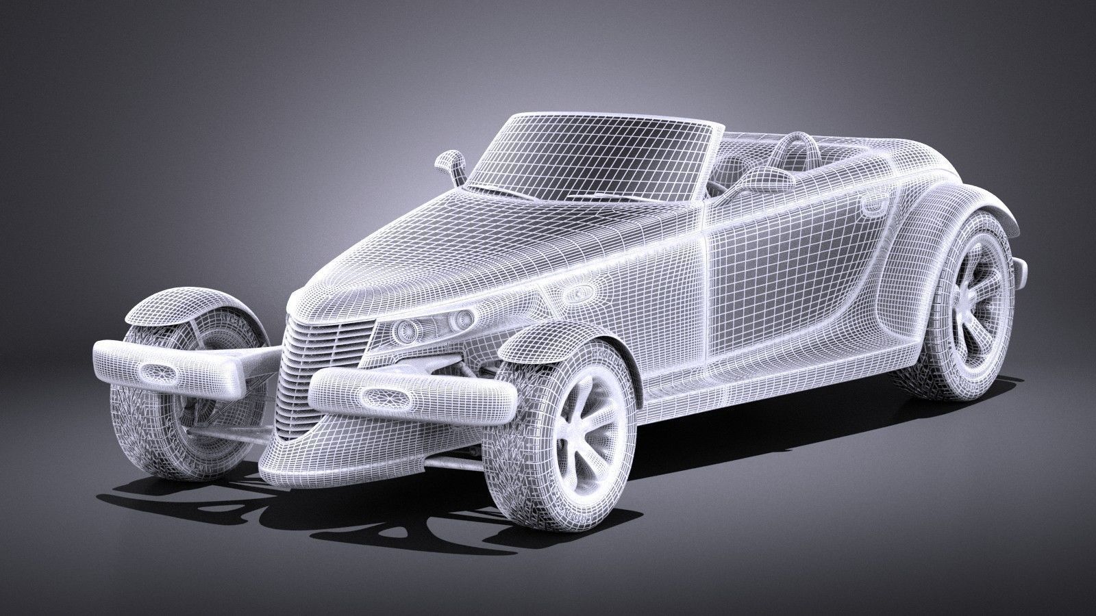 Plymouth Prowler stock 1997-2002 VRAY 3D model_15