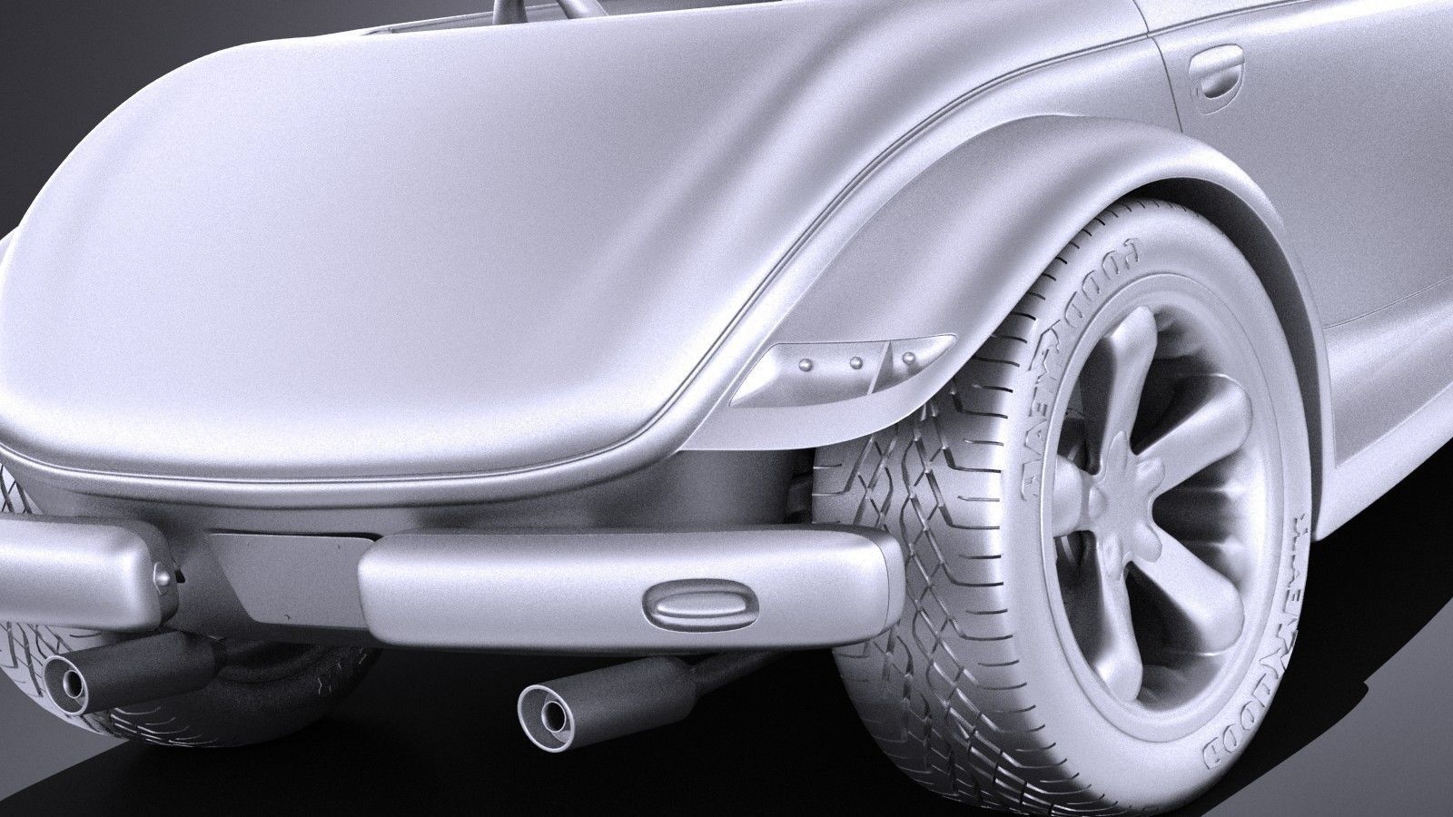 Plymouth Prowler stock 1997-2002 VRAY 3D model_10