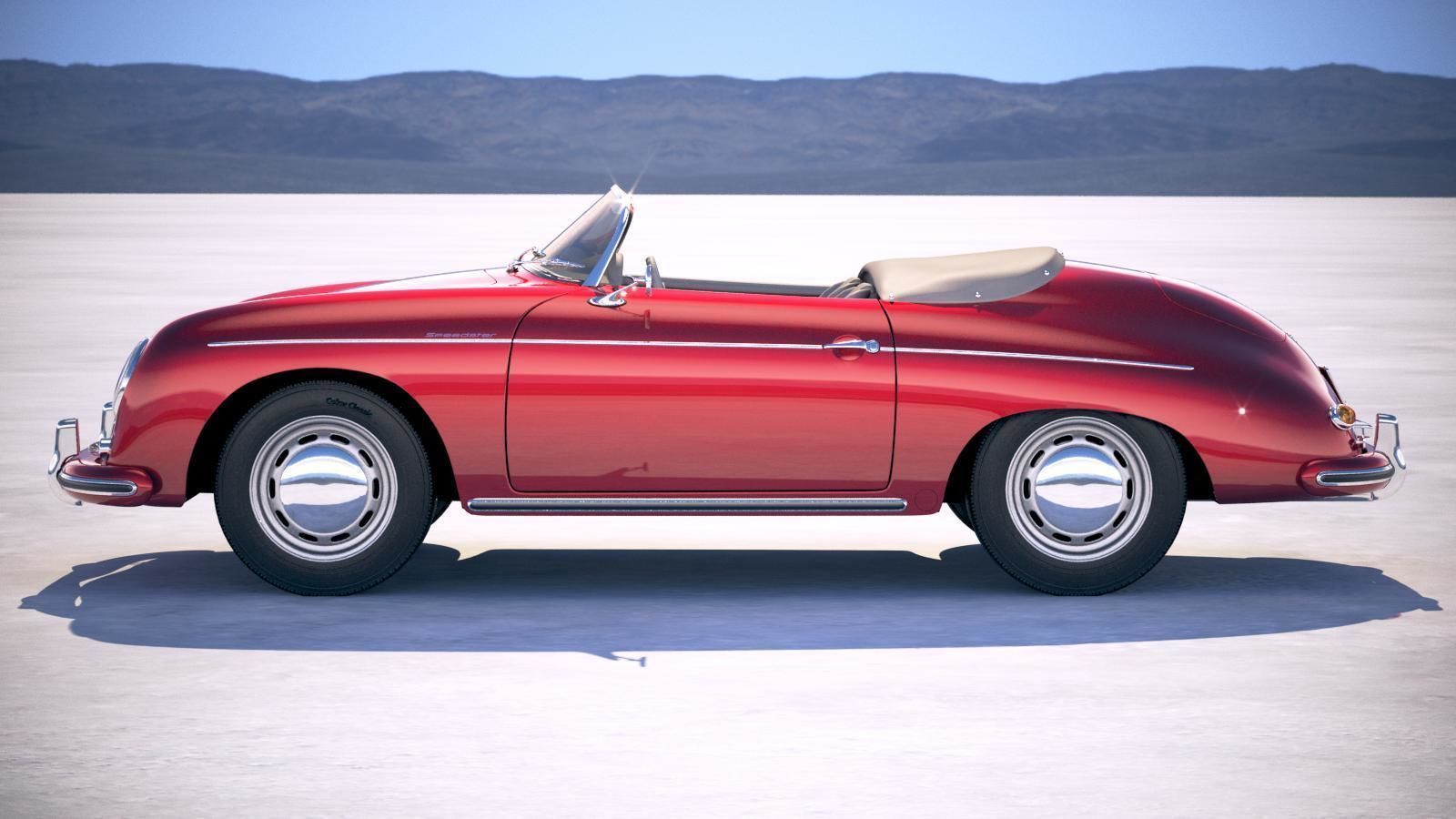Porsche 356 Speedster 1955 3D model_6