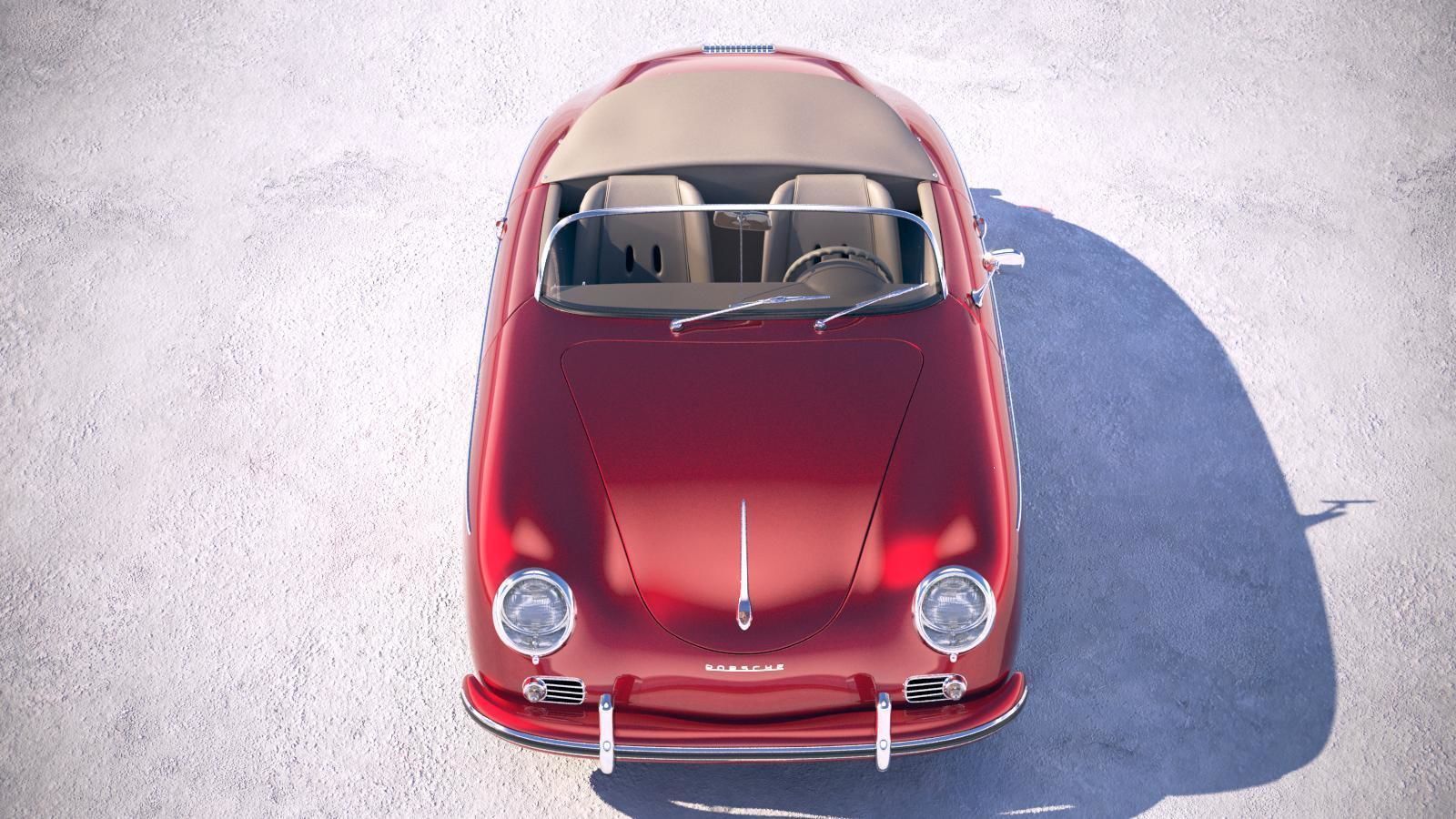 Porsche 356 Speedster 1955 3D model_8