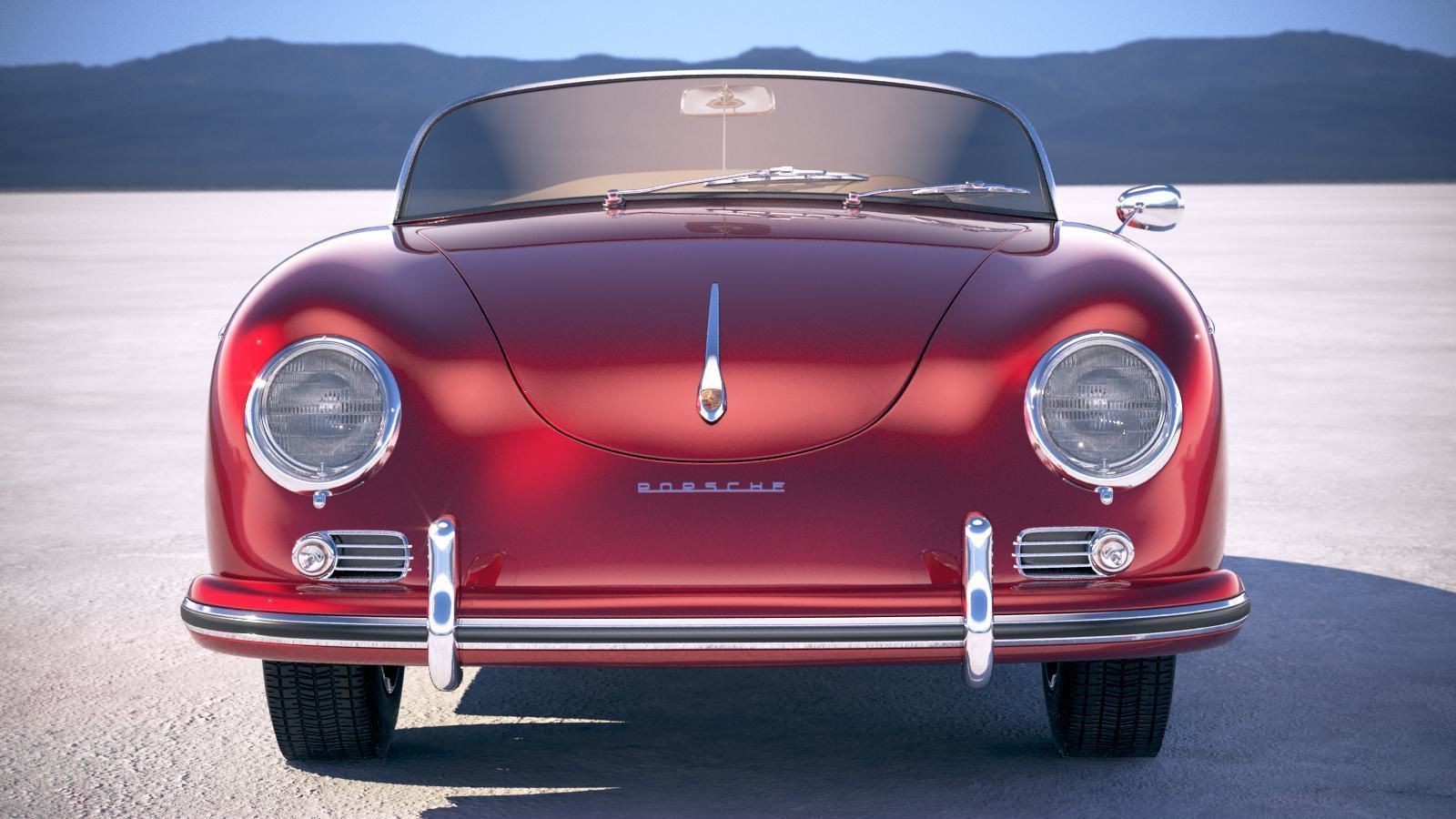 Porsche 356 Speedster 1955 3D model_9