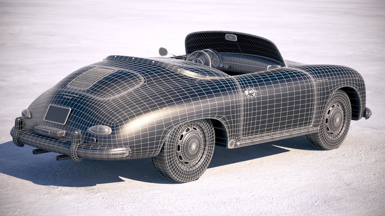 Porsche 356 Speedster 1955 3D model_23