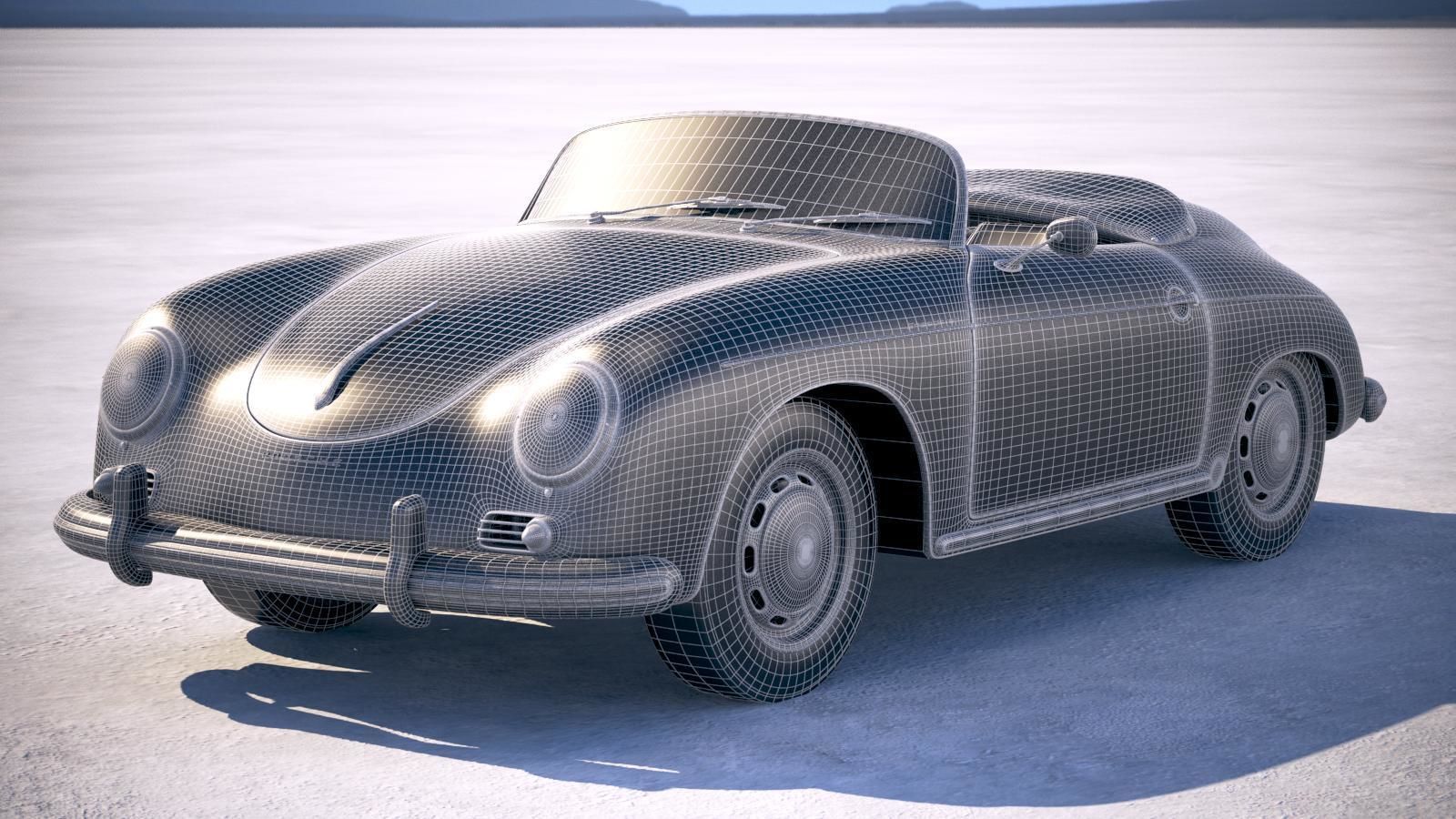 Porsche 356 Speedster 1955 3D model_20