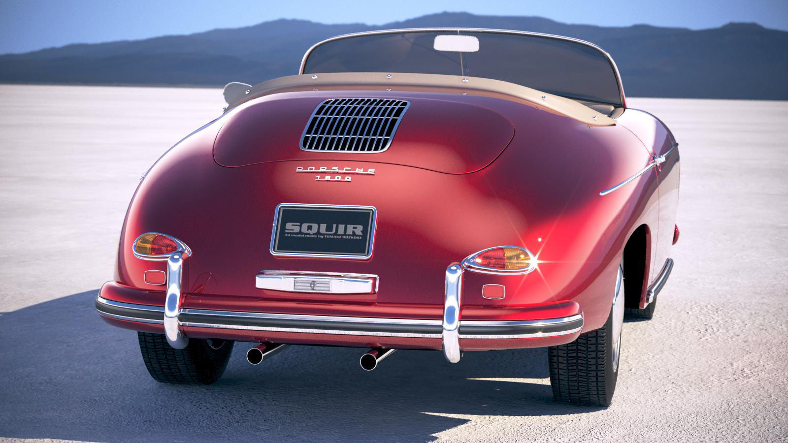 Porsche 356 Speedster 1955 3D model_5