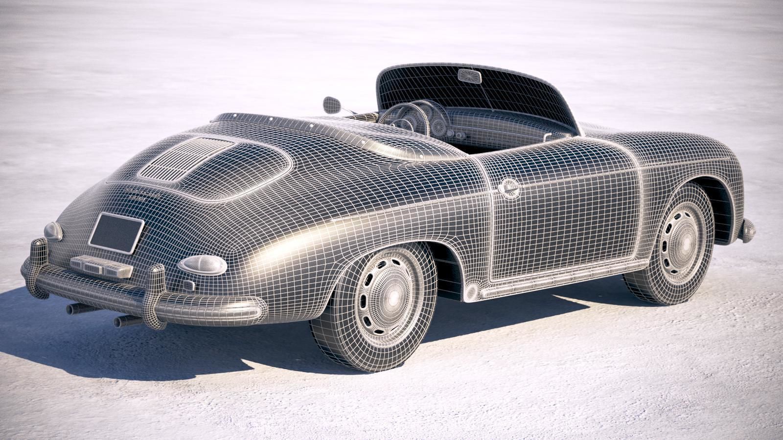 Porsche 356 Speedster 1955 3D model_21