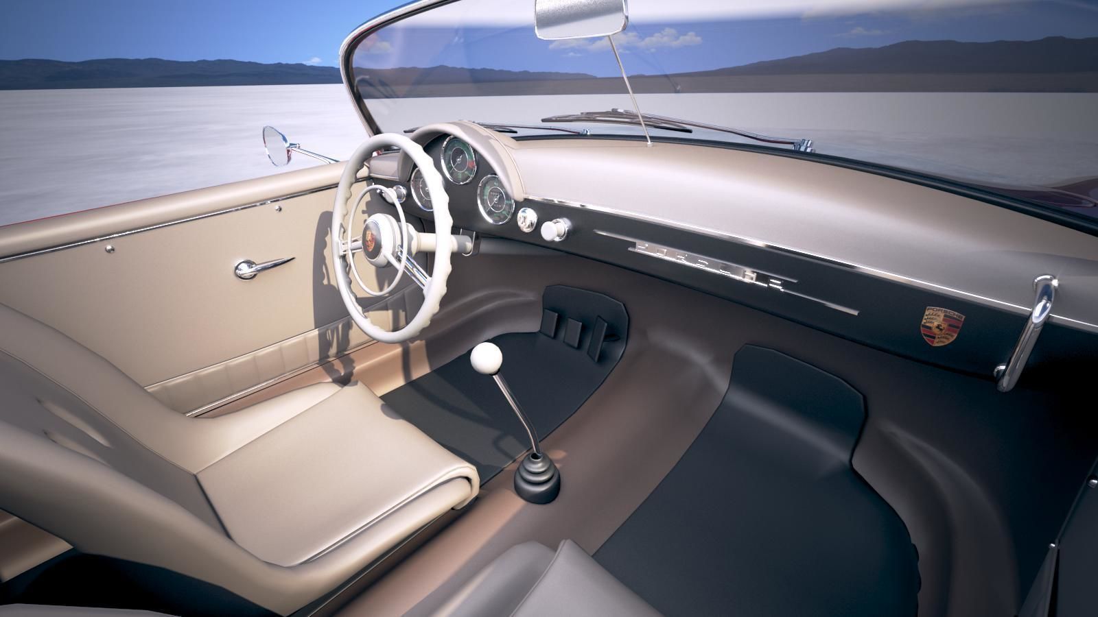 Porsche 356 Speedster 1955 3D model_18