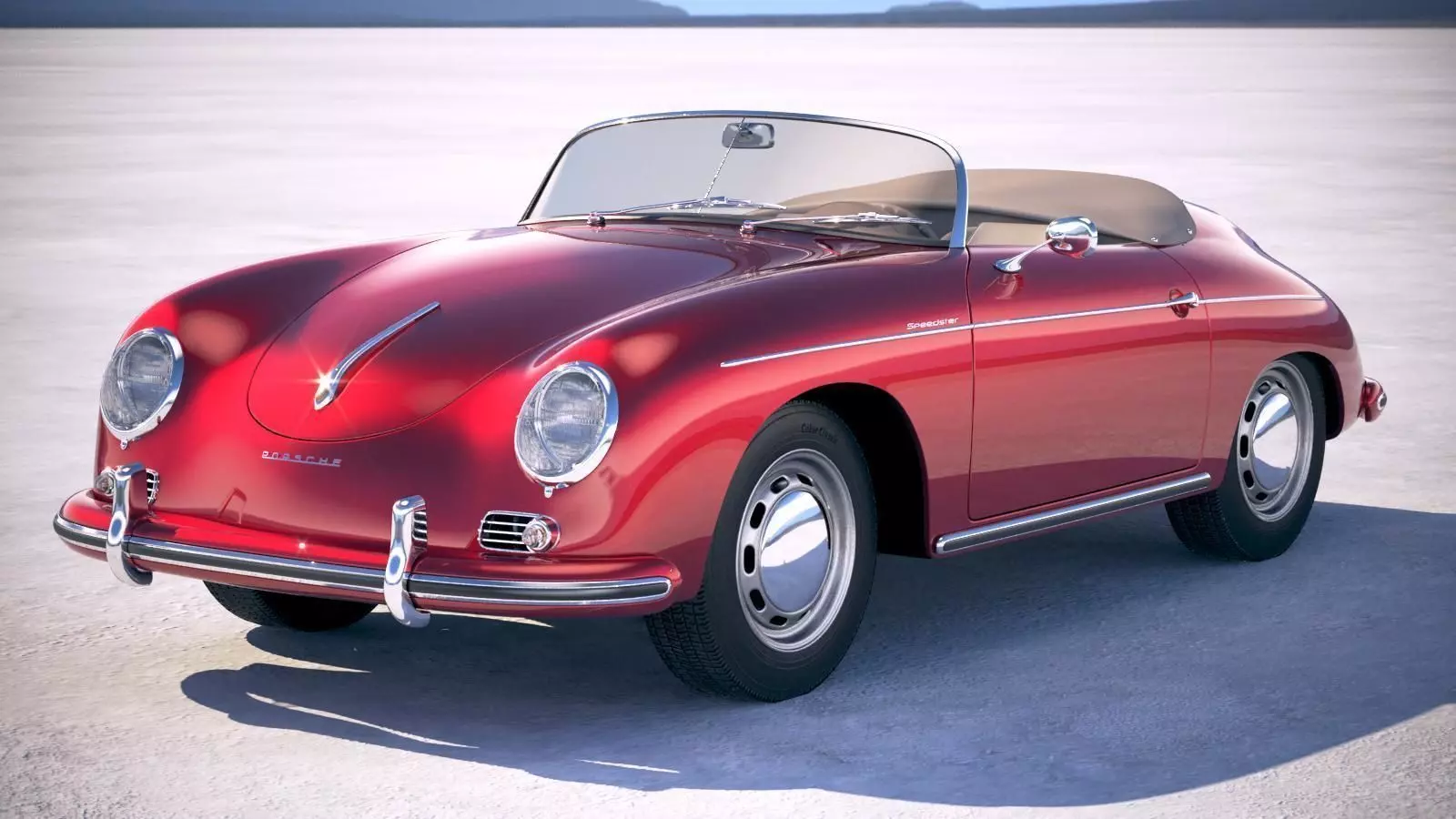 Porsche 356 Speedster 1955 3D model_0