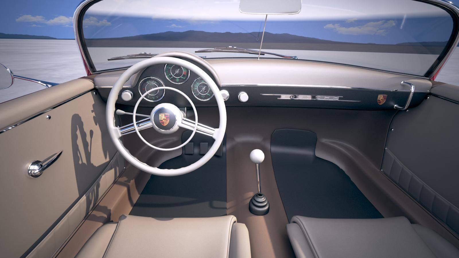 Porsche 356 Speedster 1955 3D model_17