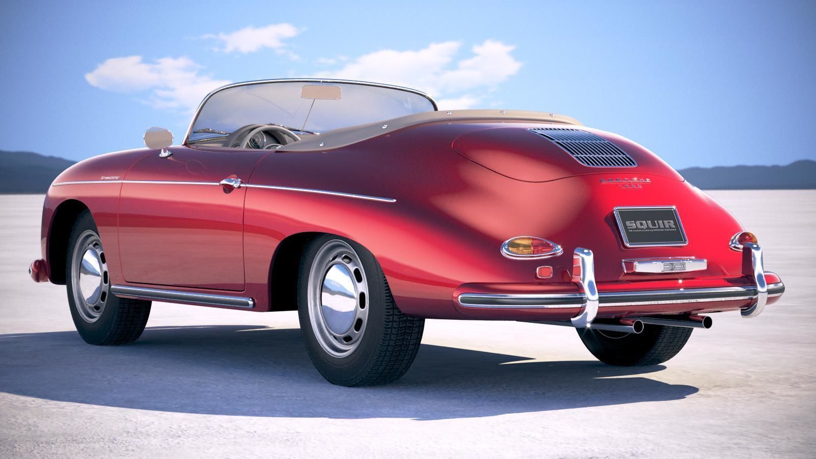 Porsche 356 Speedster 1955 3D model_13