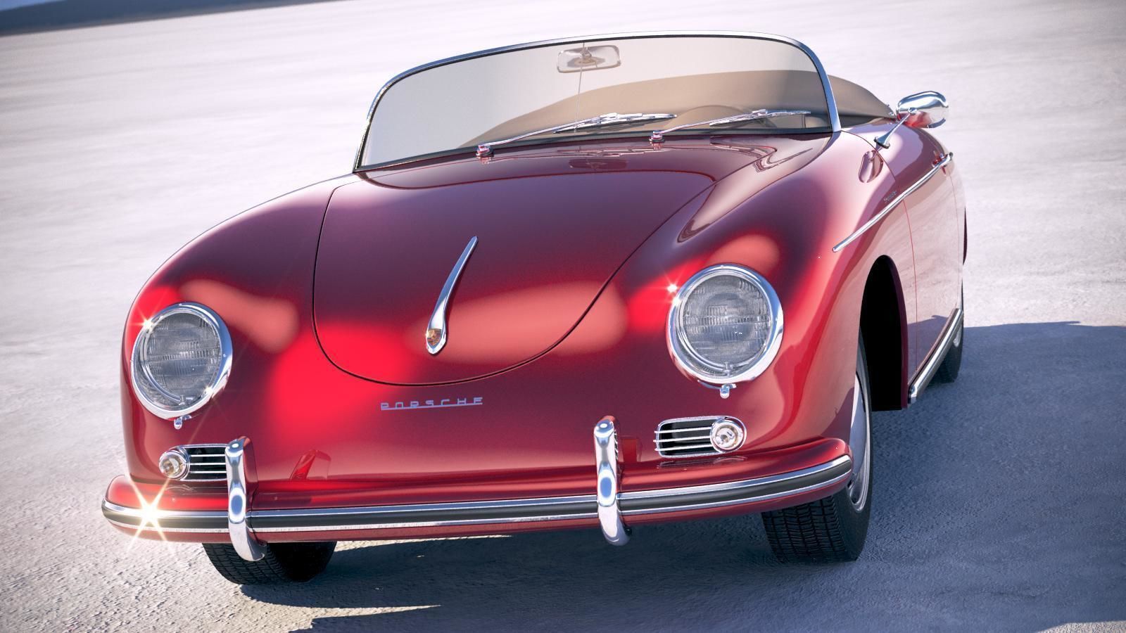 Porsche 356 Speedster 1955 3D model_1