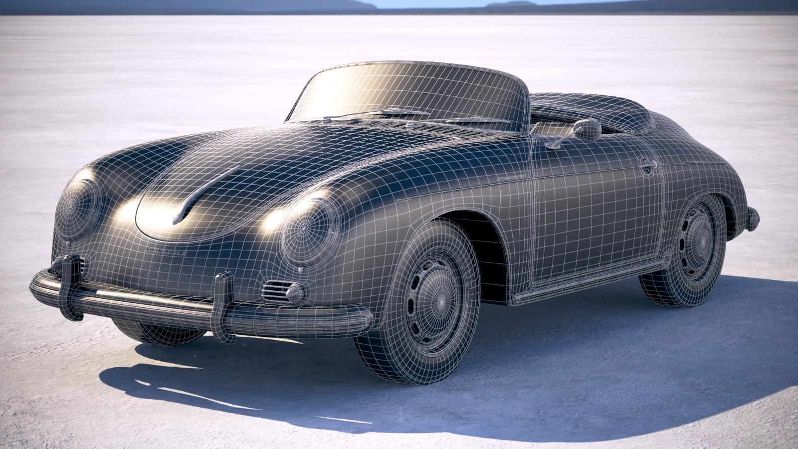Porsche 356 Speedster 1955 3D model_22