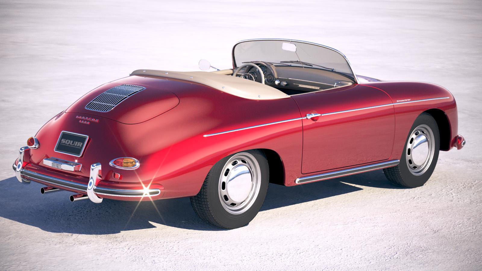 Porsche 356 Speedster 1955 3D model_4