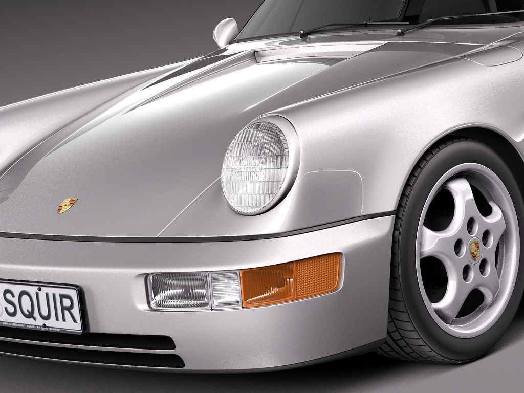 Porsche 911 964 Carrera 1990 3D model_2
