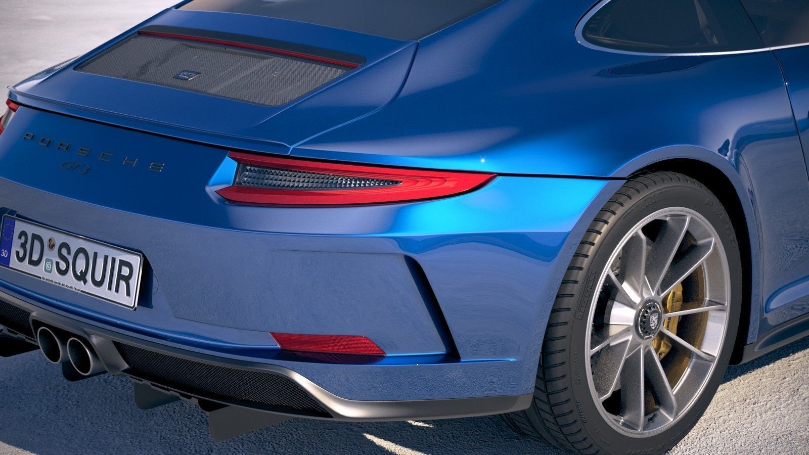 Porsche 911 GT3 Touring 2018 3D model_3