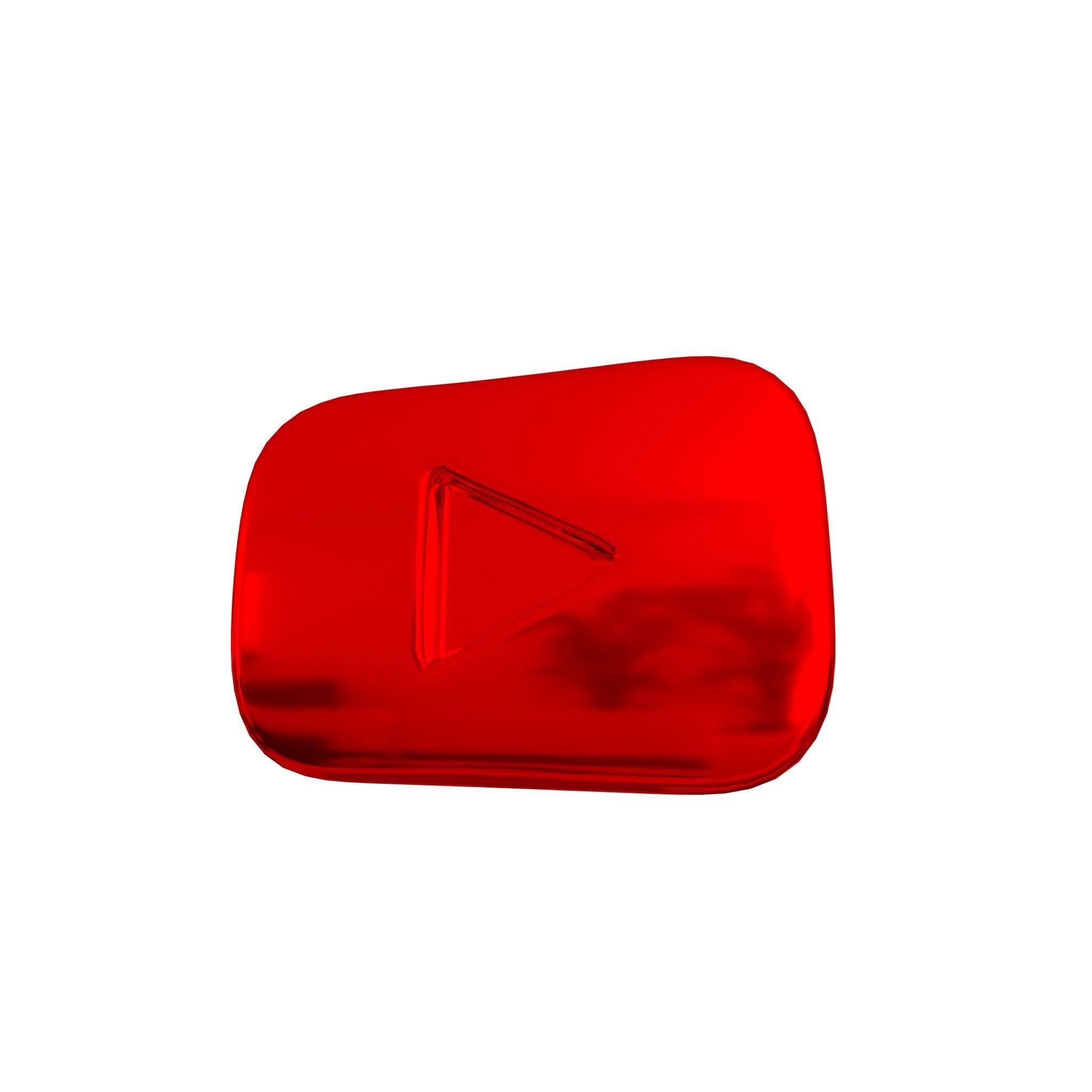 Youtube Button Set Low-poly 3D model_13