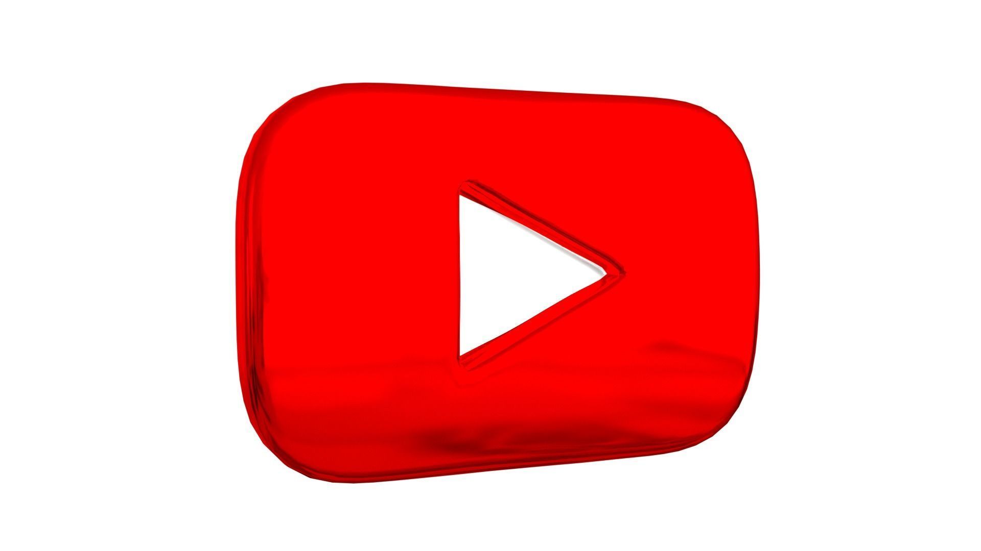 Youtube Button Set Low-poly 3D model_18