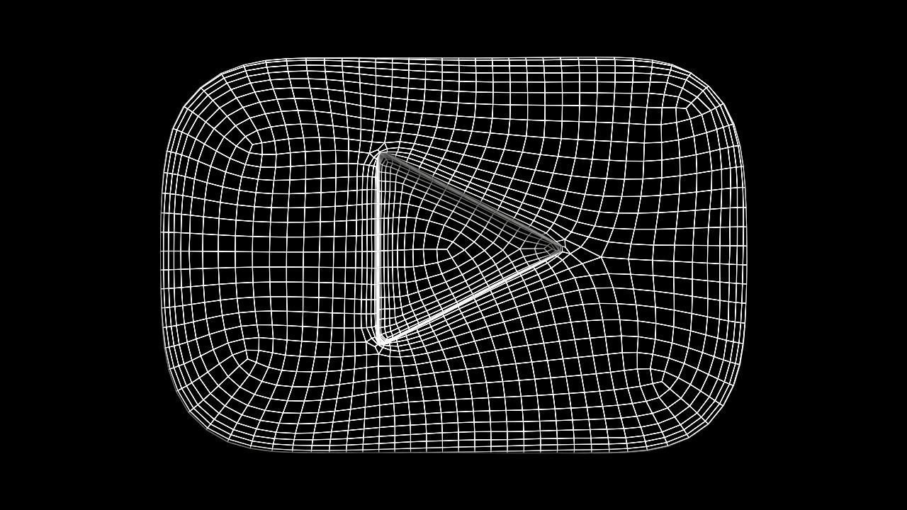 Youtube Button Set Low-poly 3D model_12