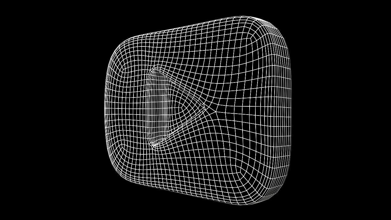 Youtube Button Set Low-poly 3D model_11