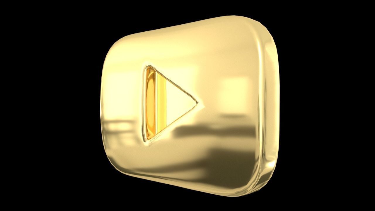 Youtube Button Set Low-poly 3D model_7