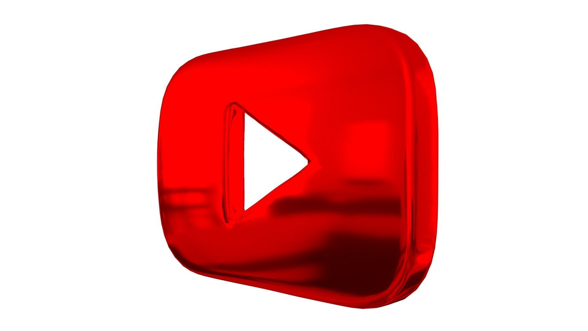 Youtube Button Set Low-poly 3D model_19