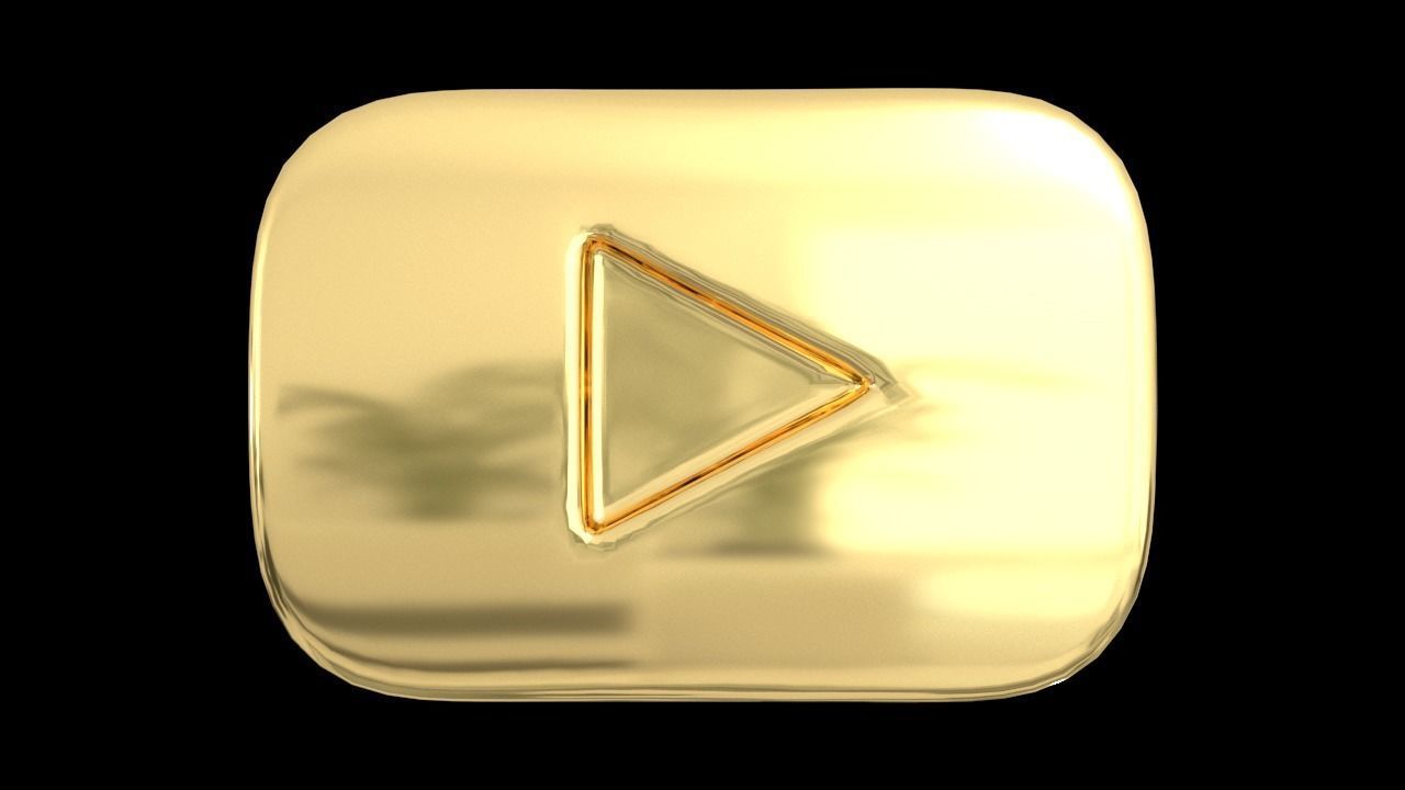 Youtube Button Set Low-poly 3D model_8