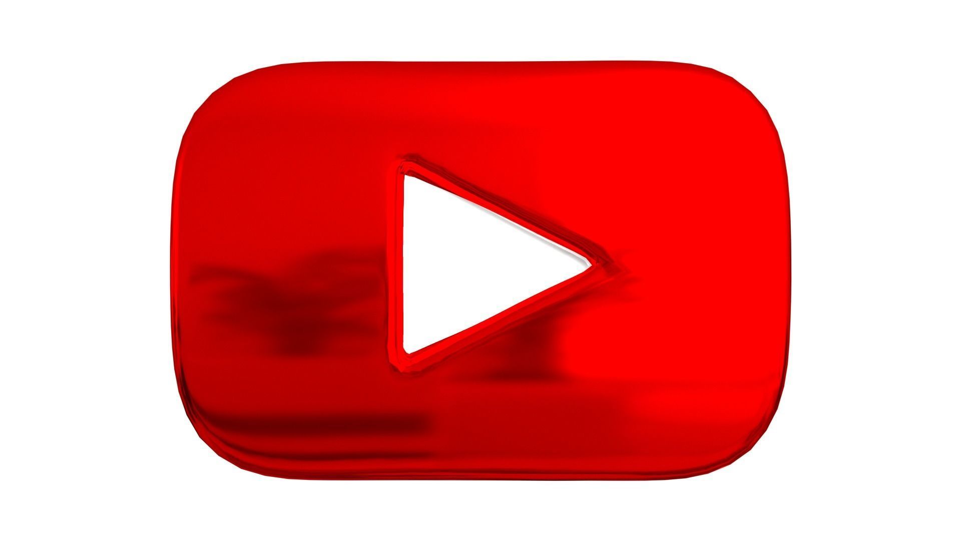 Youtube Button Set Low-poly 3D model_20