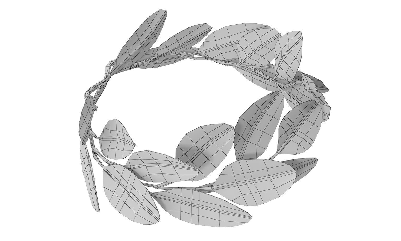 Laurel Wreath Low-poly 3D model_8