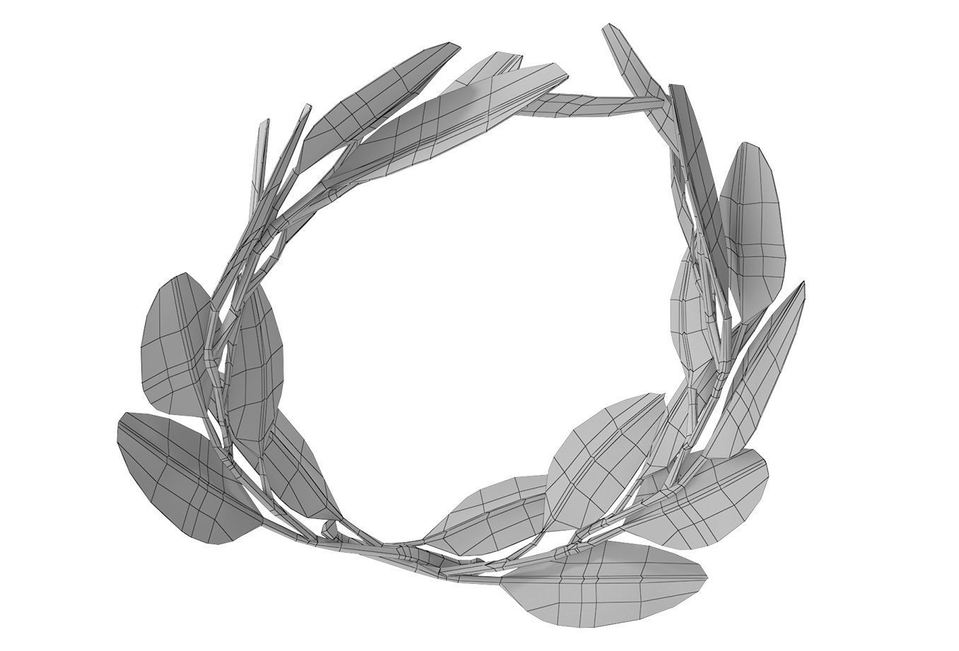 Laurel Wreath Low-poly 3D model_6