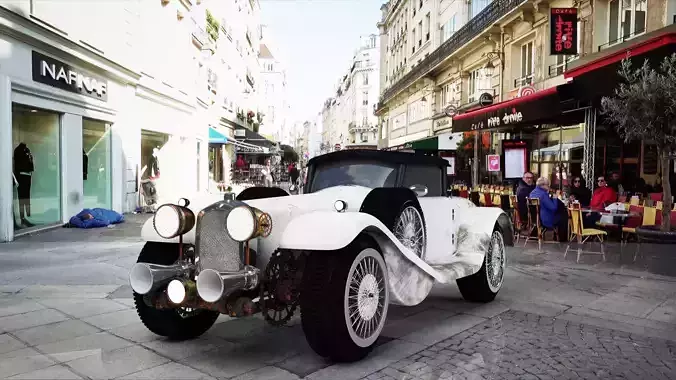 Retro Car Coupe  Steampunk 1931 Duesenberg  Long Wheelbase Coupe