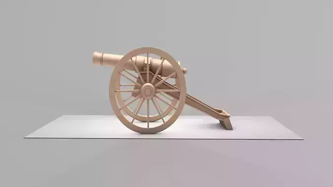    Old War Canon 3d Model