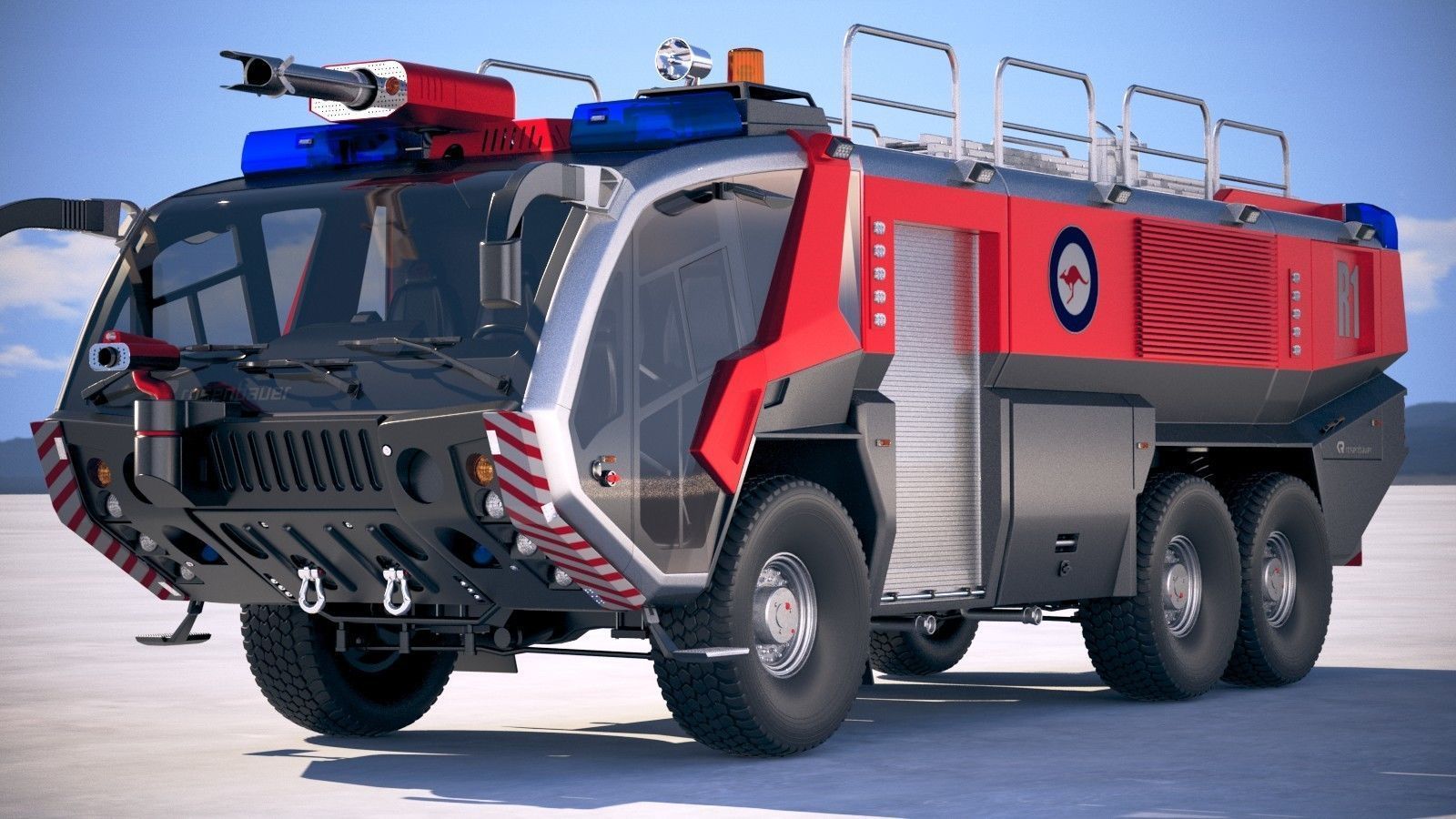 Rosenbauer Panther Firetruck 6x6 3D model_12
