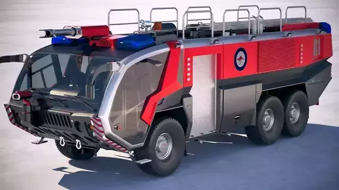 Rosenbauer Panther Firetruck 6x6 3D model