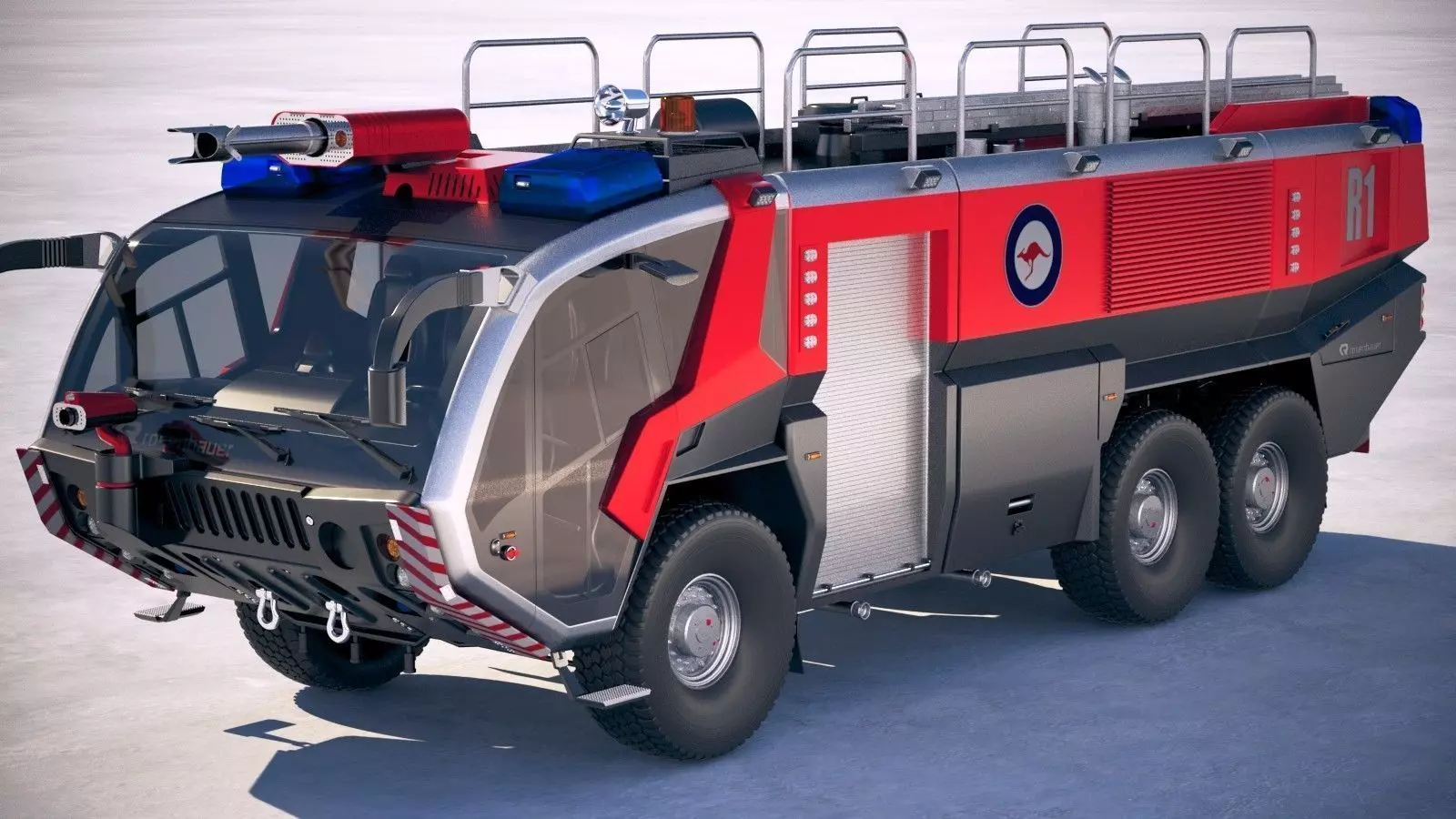 Rosenbauer Panther Firetruck 6x6 3D model_0