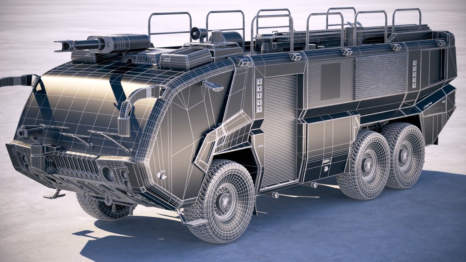 Rosenbauer Panther Firetruck 6x6 3D model_14