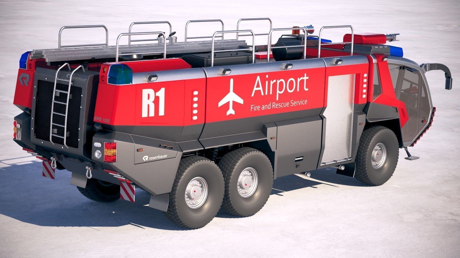 Rosenbauer Panther Firetruck 6x6 3D model_4