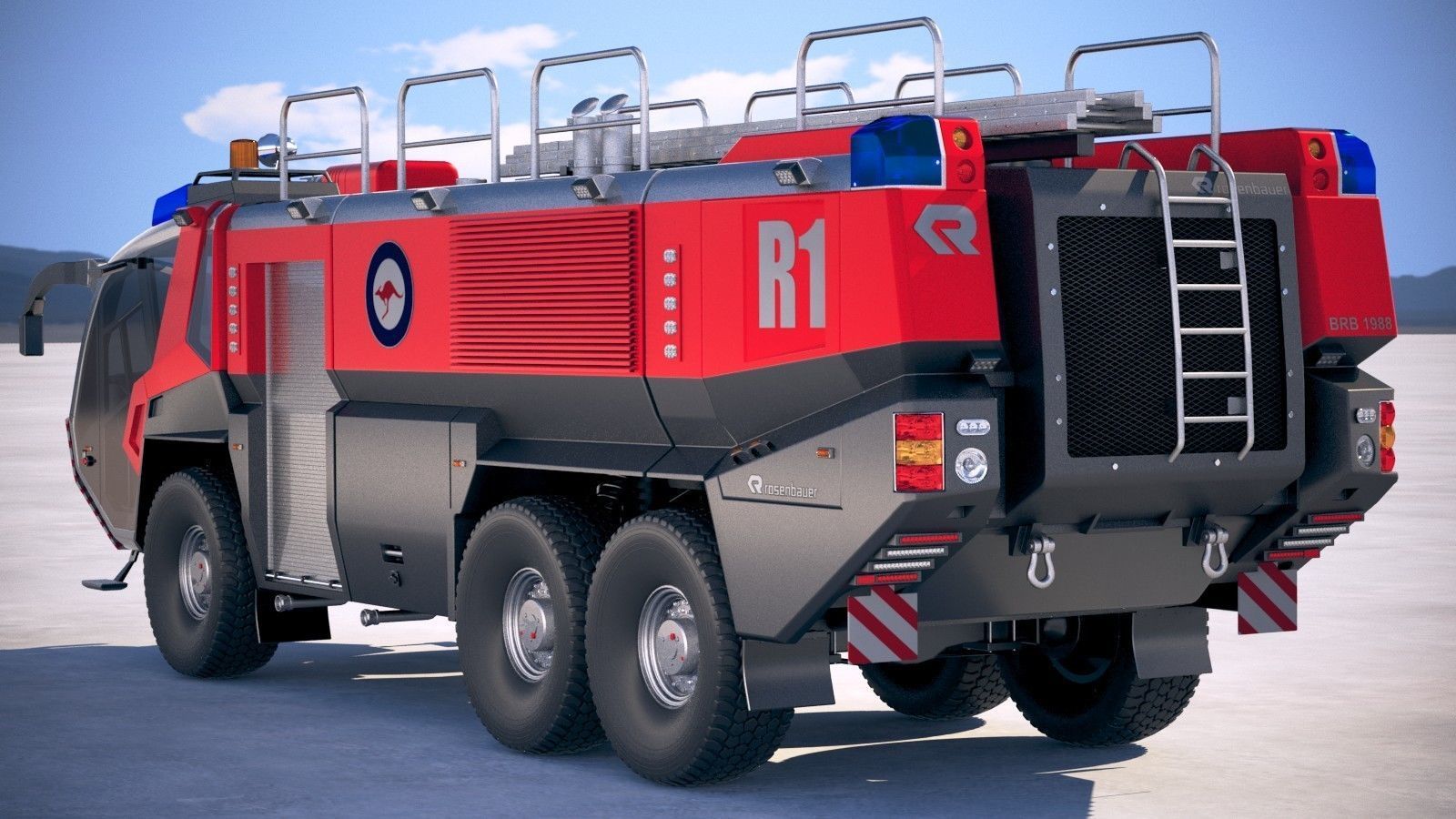 Rosenbauer Panther Firetruck 6x6 3D model_13