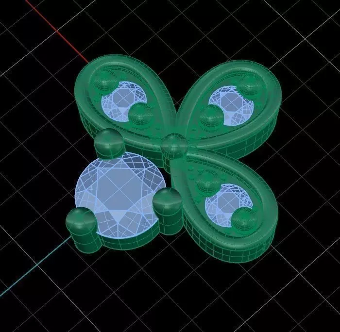 Clover earings Free 3D model