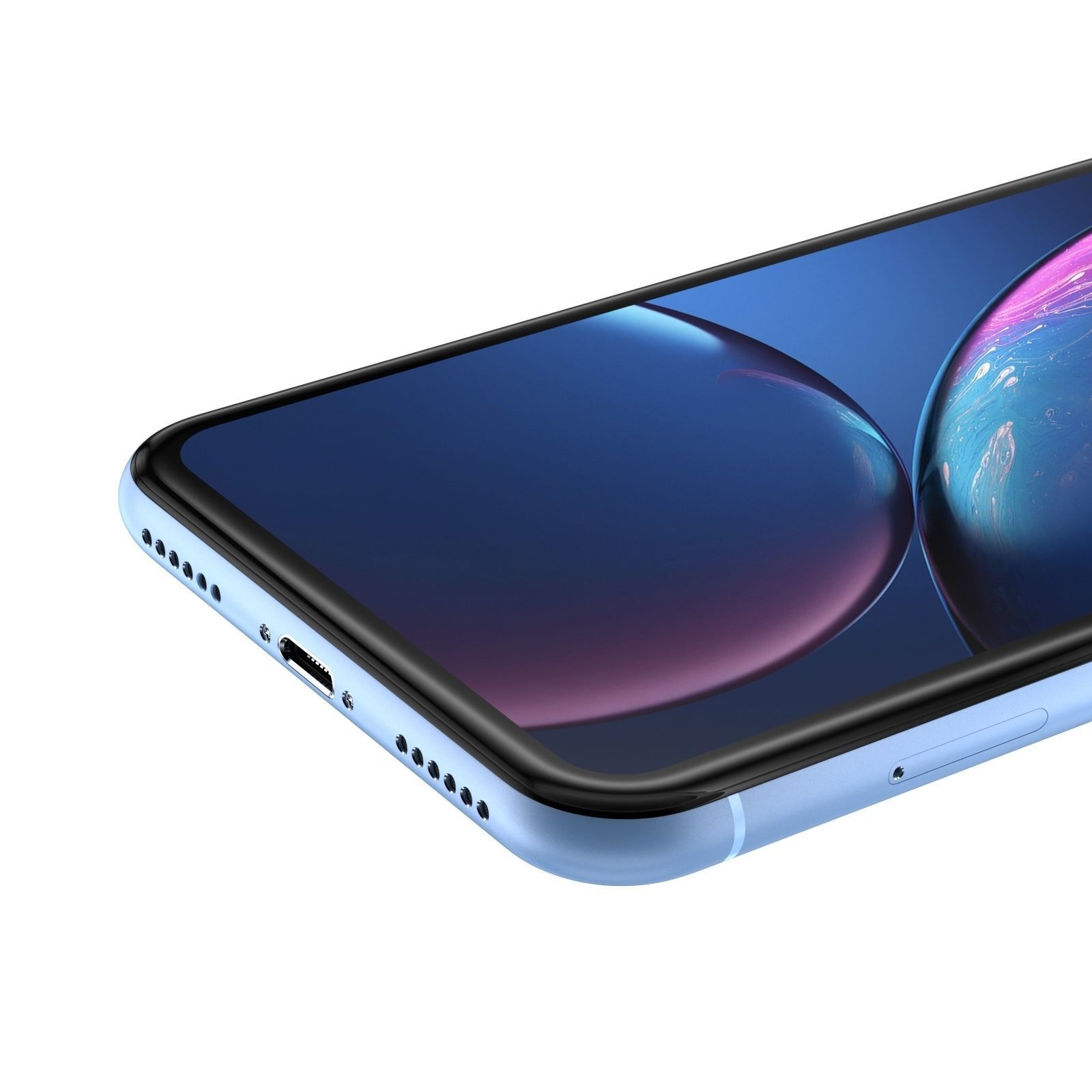 Apple iPhone XR All Colors Black Blue Red Coral White Yellow 3D model_37