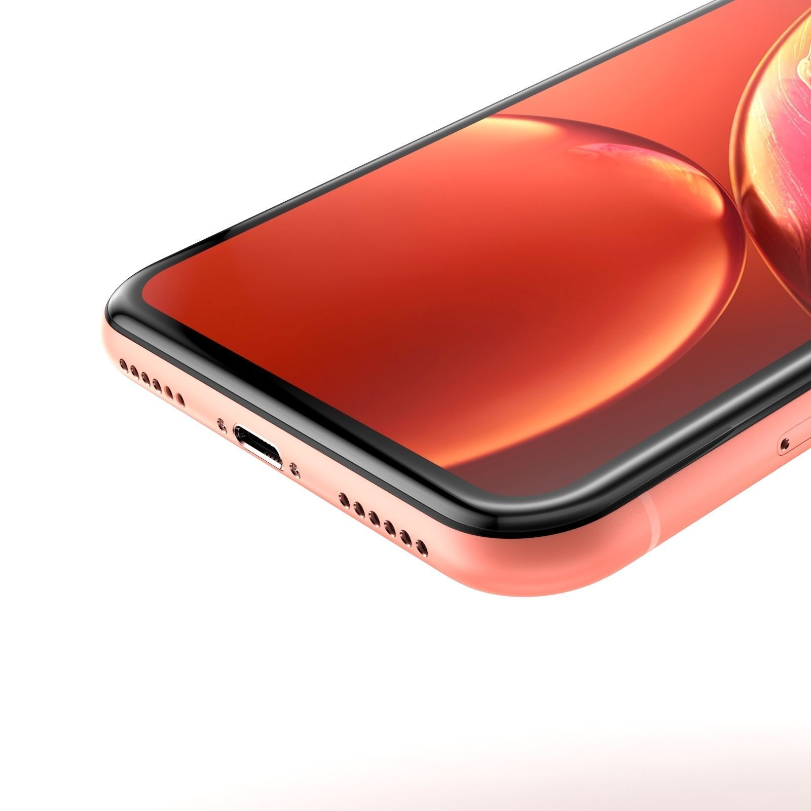 Apple iPhone XR All Colors Black Blue Red Coral White Yellow 3D model_50