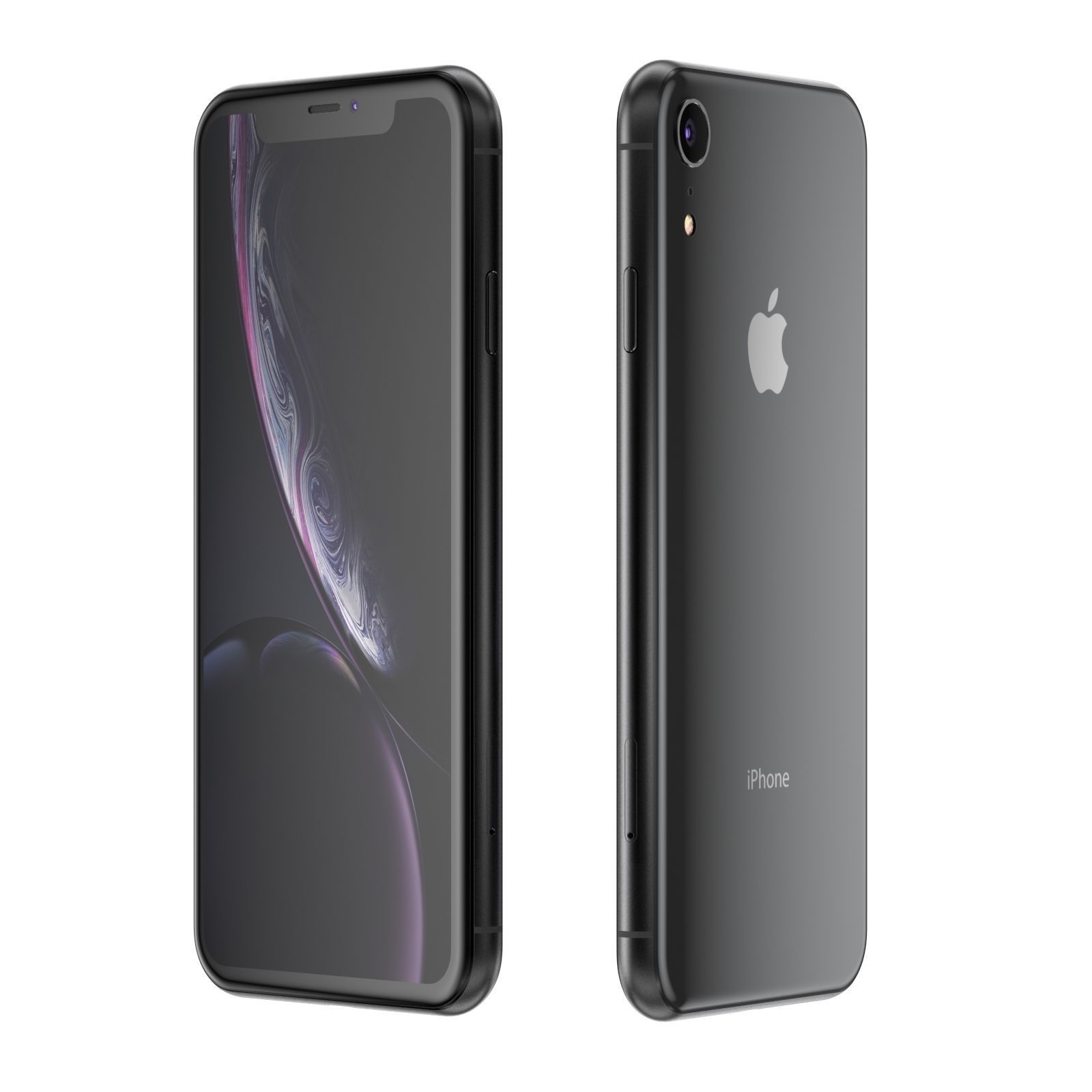 Apple iPhone XR All Colors Black Blue Red Coral White Yellow 3D model_9