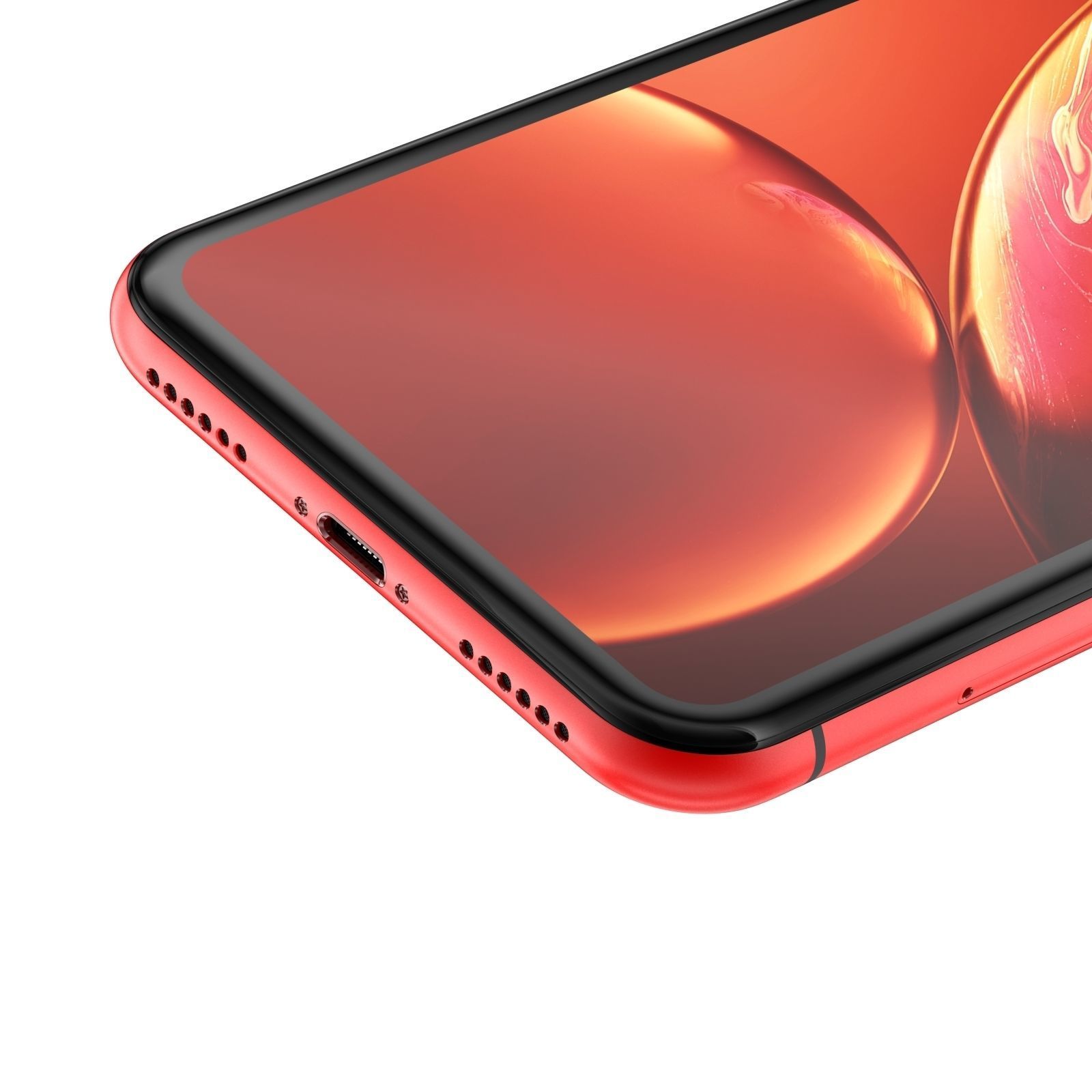 Apple iPhone XR All Colors Black Blue Red Coral White Yellow 3D model_46