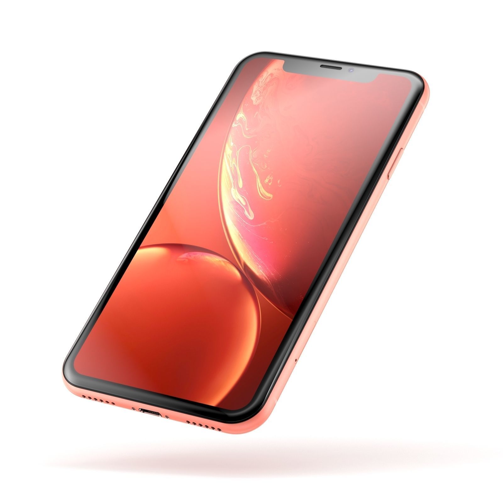 Apple iPhone XR All Colors Black Blue Red Coral White Yellow 3D model_20