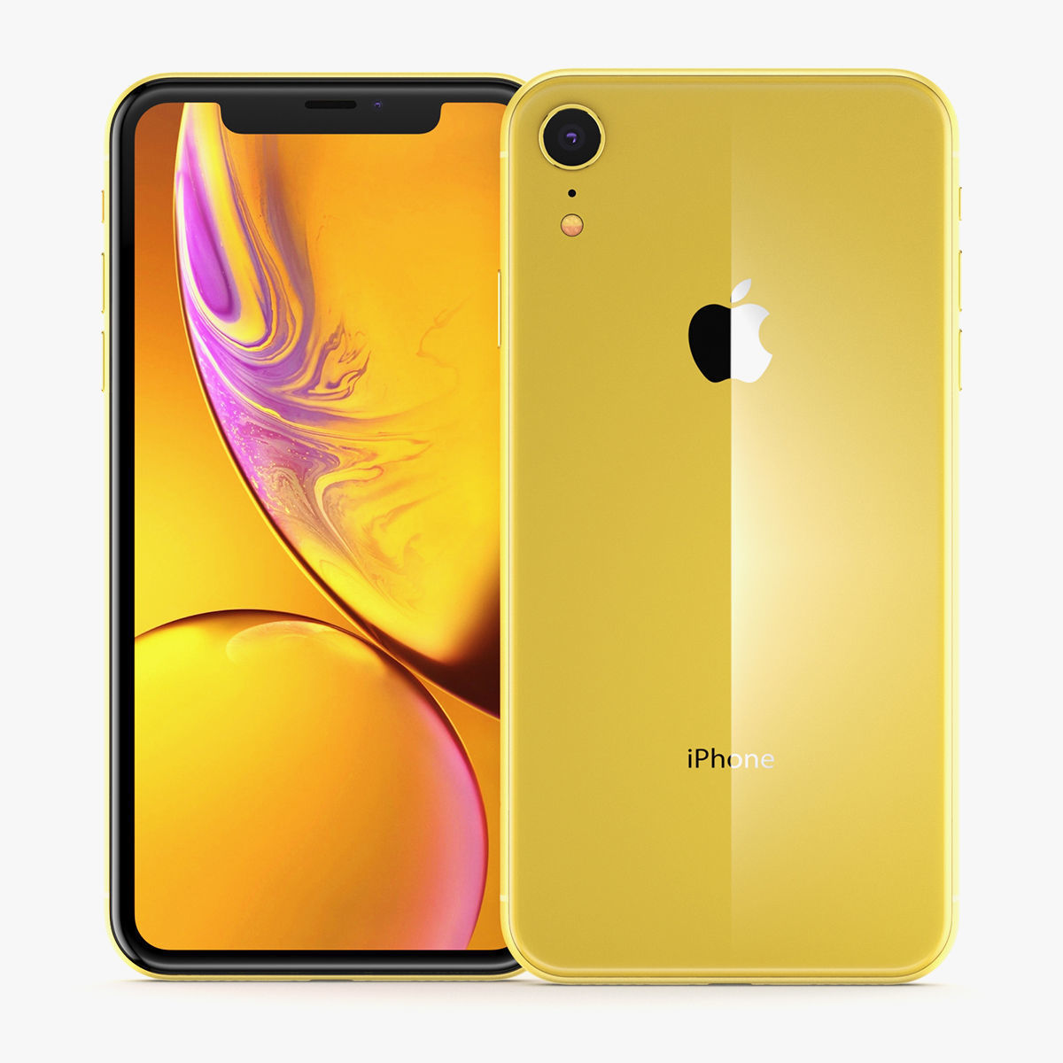 Apple iPhone XR All Colors Black Blue Red Coral White Yellow 3D model_53