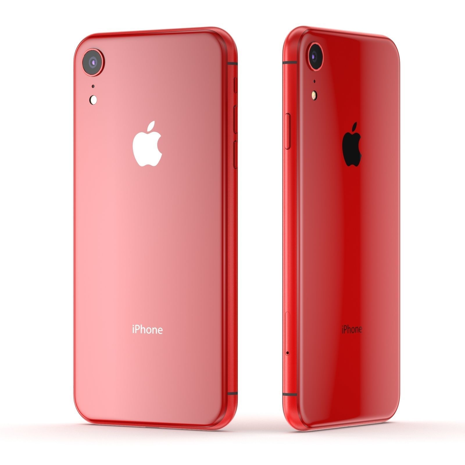 Apple iPhone XR All Colors Black Blue Red Coral White Yellow 3D model_16